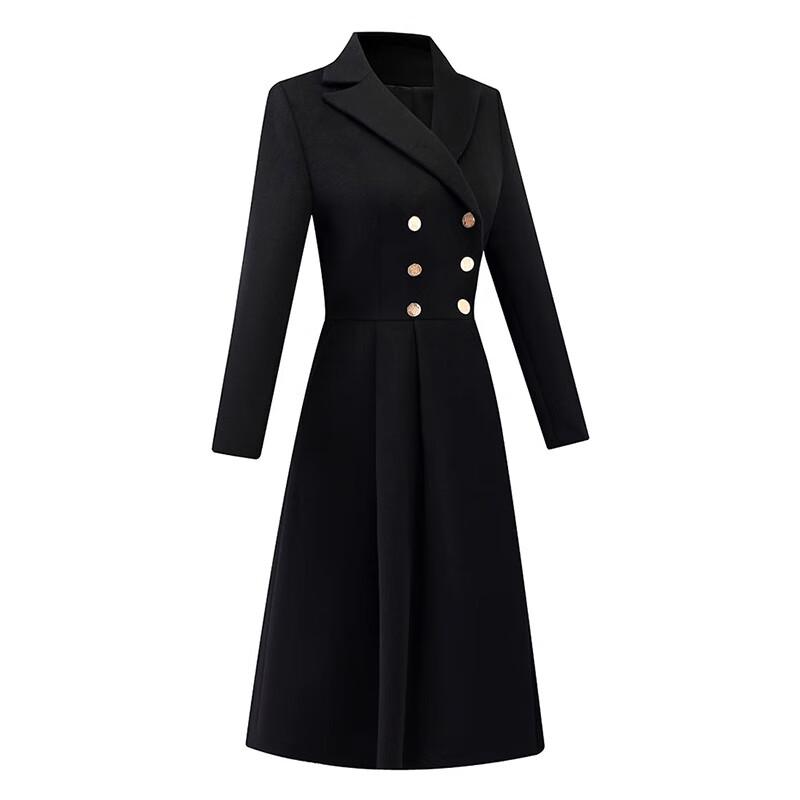 Женское элегантное зимнее пальто приталенного силуэта из смесовой шерсти