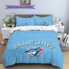 Toronto Blue Jays2 Pattern Bedding Quilt Set  Home Decoration  Gift (1 * duvet cover + 2 * pillowcase  without core)