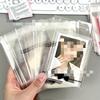 20Pcs Korean In Cute Pink Black Bow Card Self-adhesive Bag Star 3-inch Photo Card Kawaii DIY Packing Pocket