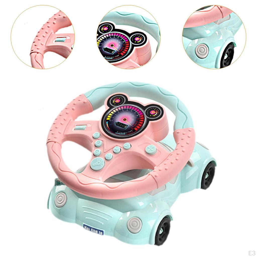 Steering Wheel Driver Fun Activity Gift Portable Kids Early Educational Toy Simulation Car