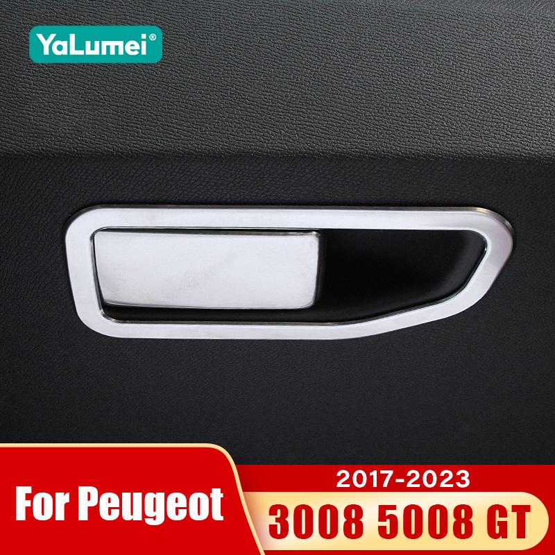 Для Peugeot 3008 5008 GT 2017 2018 2019 2020 2021 2022 2023 Автомобиль Ко-пилот Перчаточный ящик Ручки Декоративные Аксессуары
