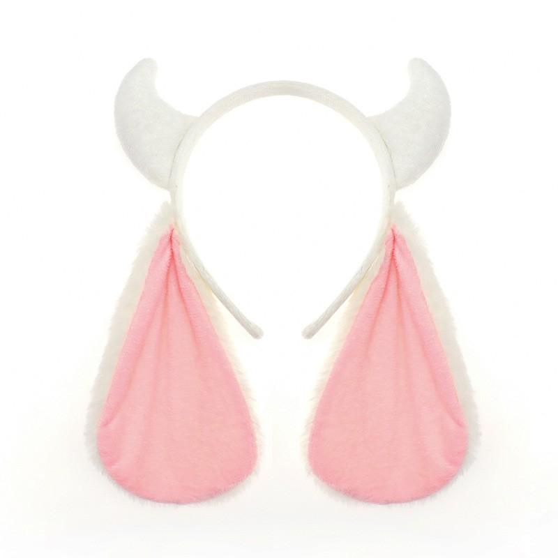 Handmade Plush Sheep Ears Headband Cosplay Anime Convention Kawaii Animal Ear Hair Accessory