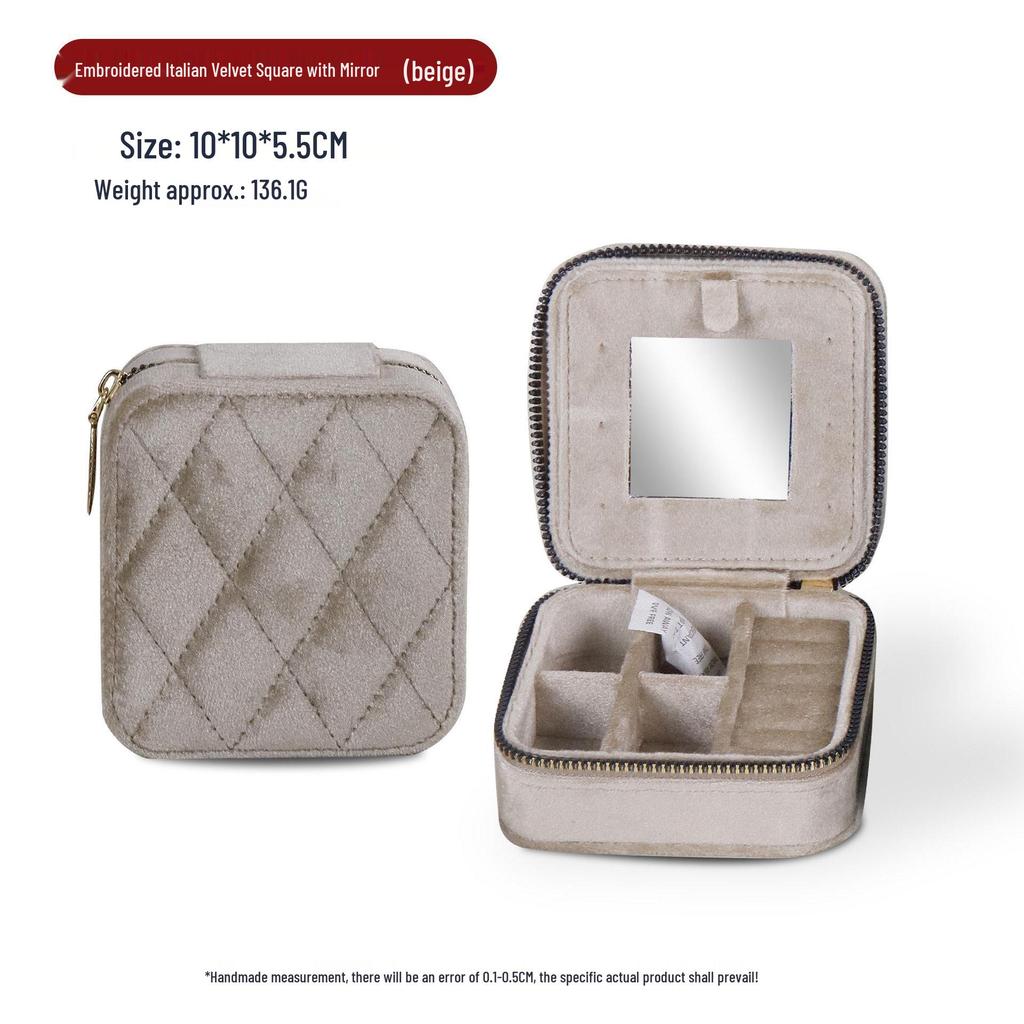 Роскошная бархатная шкатулка для украшений для колец, ожерелий и серег-пусетов - Портативное и элегантное решение для хранения