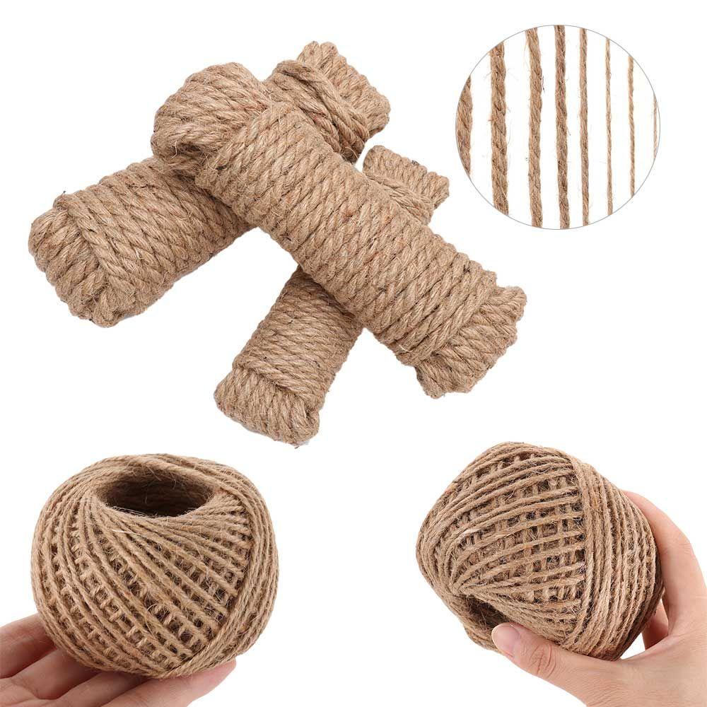 Cat Pet Scratching Cord String Jute Hemp Burlap Ribbon Natural Jute Rope 10/50/100Meter Jute Twine