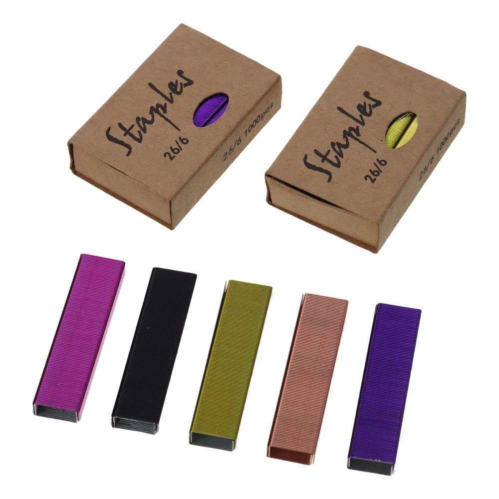 1000 шт. скоб в упаковке 1/4 дюйма 26/6 стандартные скобы металлические сменные стержни для степлера настольные степлеры