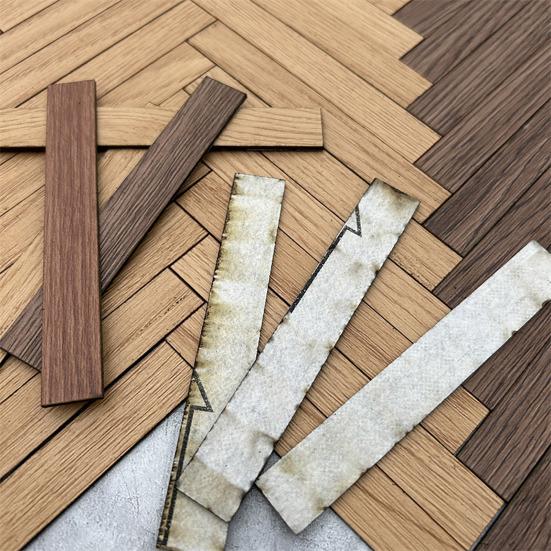 40 шт. Миниатюрный кукольный домик с натуральной текстурой Миниатюрный набор для самостоятельного укладки напольного покрытия