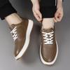 Fashion Genuine Leather Casual Mens Shoes Handmade Lace-up Outdoor Oxford Mens Sneakers High Quality Soft Bottom Skateboard Shoes Mens