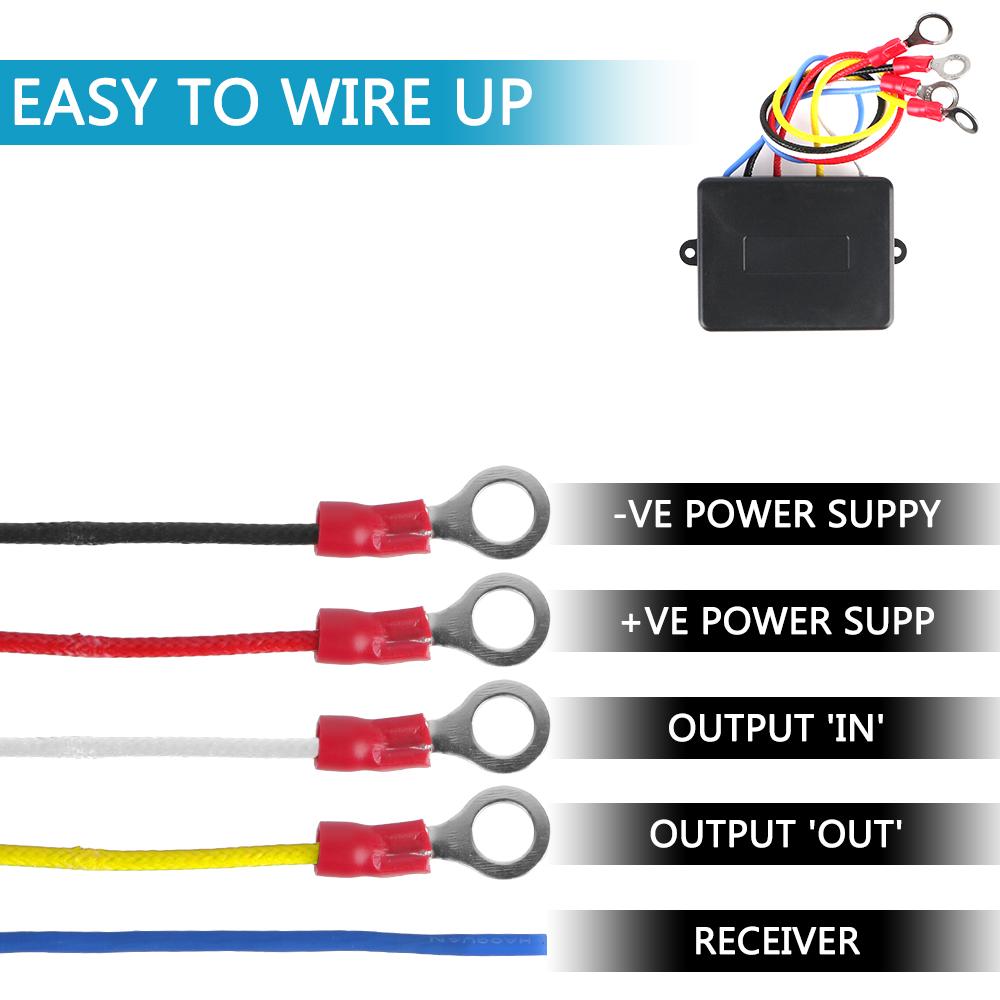 For Jeep Off-road ATV Trailer Wireless Winch Remote Control Kit 12V 24V Wireless electric Switch Controller Universal Winch Remote Control