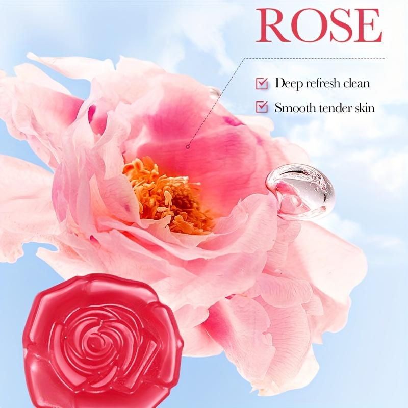 Rose Essential Oil Handmade Soap - Face Wash Foam Facial Cleanser Whitening Nourishing Moisturizing Anti Acne Body Bathing Facial Soap