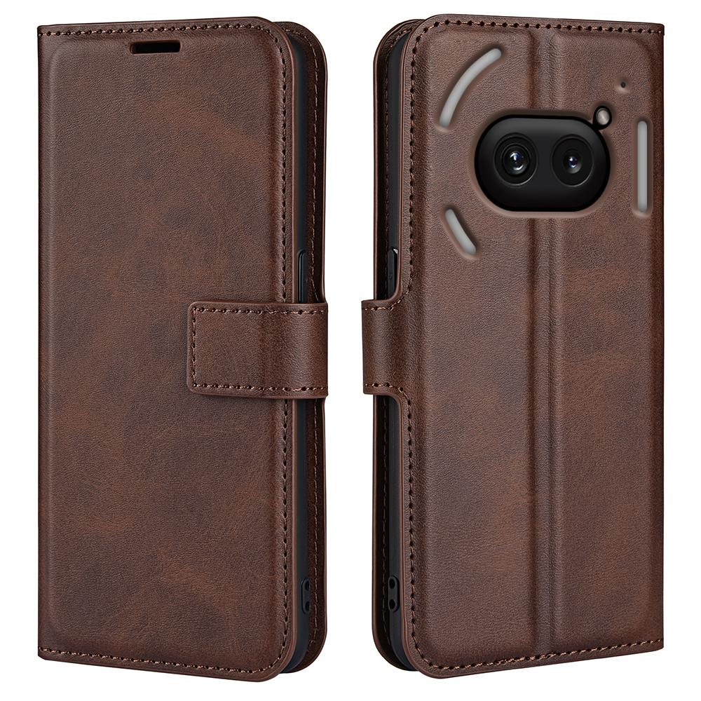 For Nothing Phone (2a) Plus/Phone (2a) Case PU Leather+TPU Phone Shell Calf Texture Wallet Stand Cover