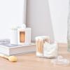 Cotton Round Pad Holder Powder Puff Storage Box Home Cotton Swab Box Makeup Organizer Dustproof Portable Durable Bathroom Jar