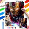 Oil Painting DIY Digital Painting Iron Man Superhero Action Portrait HandPainted Wall Art for Living Room Entryway.