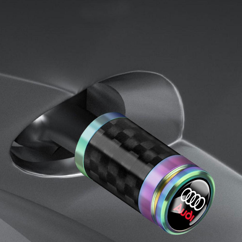 4PCS Car Tire Valve Cover Auto Tyre Wheel Air Stem Valve Cap For S9 Sline A3 A4 A5 A6 A7 A8 TT Q3 Q5 Q7 A1 B5 B6 B7 B8 B9 8P9S