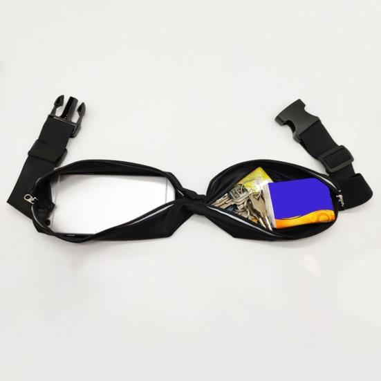 Спортивный беговой пояс со светоотражающими полосками Фитнес Двойной Карманный поясной рюкзак Портативный