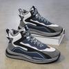Осень и зима новая флисовая утолщенная кожаная обувь кроссовки ретро уличная снег холод и ветрозащитная шнурки
