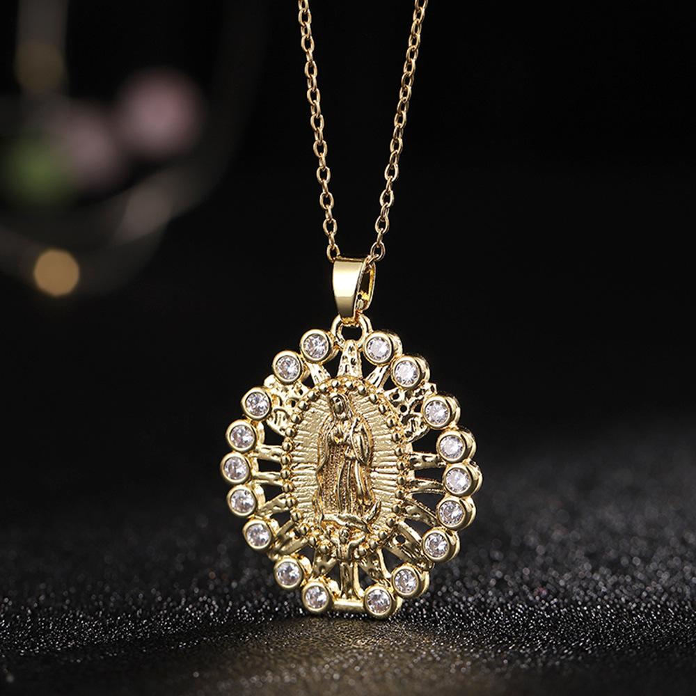 Fashion Micro-Set Multi- Zircon Necklace Pendant Jewelry For Women