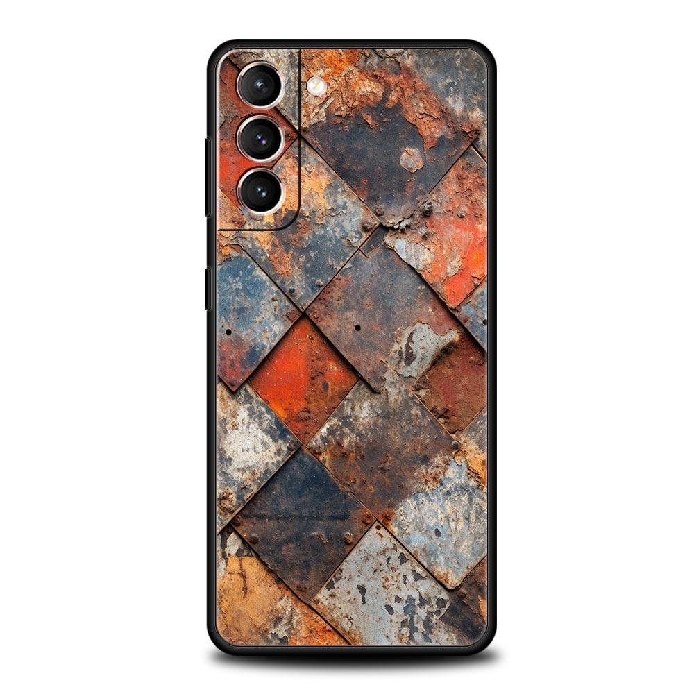 Винтажный индустриальный стиль Ржавый чехол-крышка для телефона для Samsung Galaxy S25 S24 S23 S22 S20 S21 FE Ultra S25Edge S10 Plus 5G Мягкий ТПУ