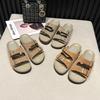 Slippers Platform Low Shoes Woman  Shale Female Beach Pantofle Luxury Slides Soft Sabot New Summer Designer Rome Fabri