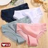 3Pcs/set Low-Rise Underwear Trendy Patchwork Lace Briefs Female Soft Underpants Lingerie Women Cotton Panties M-2XL