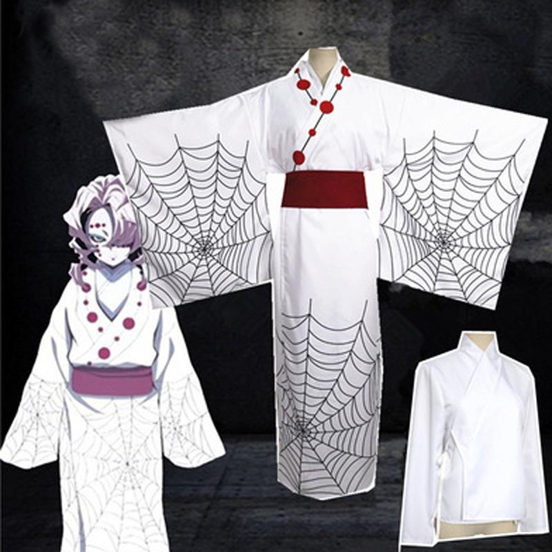 4 шт. аниме Demon Slayer Kimetsu no Yaiba Spider Oni Ayaki Rui косплей костюм мужское кимоно полный комплект наряд для вечеринки на Хэллоуин