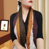 Trendy Gradient Cotton-Linen-Silk Scarf/Shawl for Women - Sun Protection & Dual-Use for All Seasons