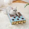 Whack-a-Mole Cat Toy 3-in-1 Scratching Cardboard Interactive Cat Scratcher Board with Whack A Mole for Indoor Cats