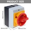 Weatherproof Switches Water & Dust Resistan Main Switches Circuit Breaker 4-Pin Rotary Switches with Plastic Housing