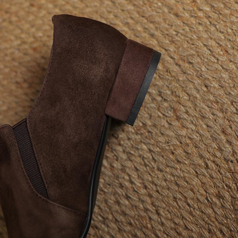 Модные женские новые весенне-осенние туфли-оксфорды из кожи с острым носком, из овечьей замши, удобные, на низком каблуке, больших размеров, в стиле ретро для работы