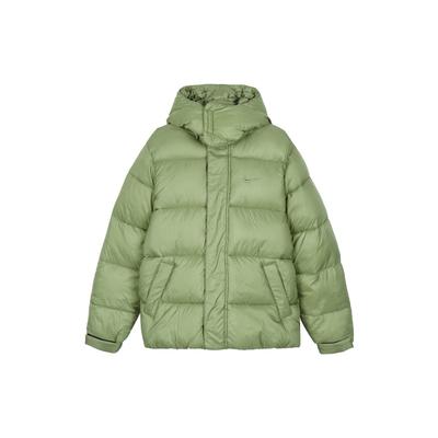 Открытый контрастного цвета легкий стеганый хлопковый пуховик с вышитым логотипом мужская куртка зеленый DQ4921-334