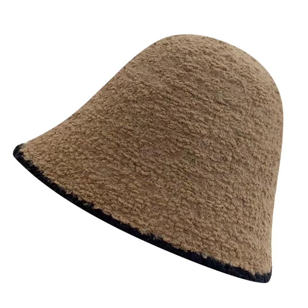 Милая женская мягкая эластичная контрастная кружевная шляпа-панама, вязаная шапка, шляпа-ведро, толстая теплая