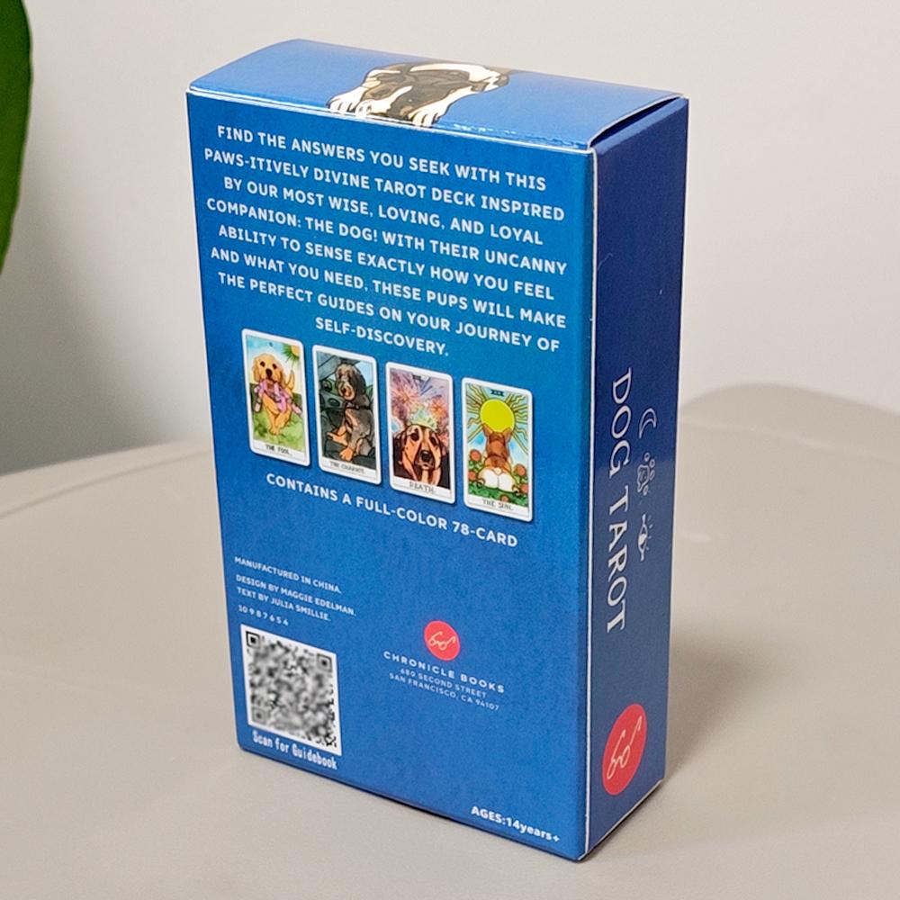 Dog Tarot Deck 78 Cards 10.3*6cm Based on Rider Waite System Cute Canine Watercolor Illustrations - Unique Dog Lover Gift