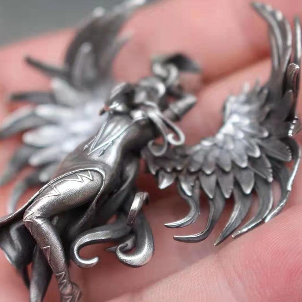 Личность Злой Ангел Крылья Подвеска Ожерелье для Мужчин Женщин Ретро Подвеска Ангела Пара Ювелирных Изделий Панк Цепи Ключицы