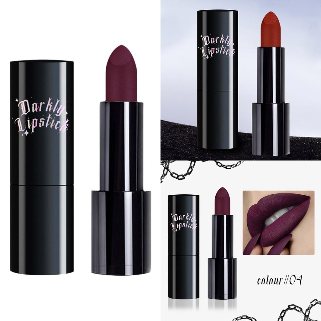 1 шт. Хэллоуин Матовая помада Стойкий Водостойкий Цвет для губ, Кремовая Гладкая Высокопигментированная Помада для Ежедневного Макияжа и Косплея