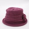 Women's Knitted Women's Rabbit Proof Wool Pot Hat Autumn Winter Thickened Warm Keeping Mother's Hat Flower
