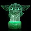 Star Wars 3d Night Lightbaby Yoda Led Lamp With Remote Control And Smart Touch, Led Desk Lamp Yoda Star Wars Lamp For Room Decor Boys Girls Birthday C