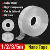 1/2/3/5 м нано двухсторонняя лента супер прочная прозрачная клейкая нескользящая лента водонепроницаемые настенные наклейки для кухни ванной комнаты
