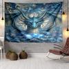 Blue Dragon Holding Stars Tapestry Room Decoration Wall Hanging for Living Room Bedroom, dormitory, Birthday and Christmas gifts
