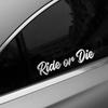 16.6x4см Автомобильная наклейка Ride or Die Светоотражающая Виниловая Пленка на Окно Наклейки для Грузовика Мотоцикла Фургона Пикапа Декоративные Аксессуары