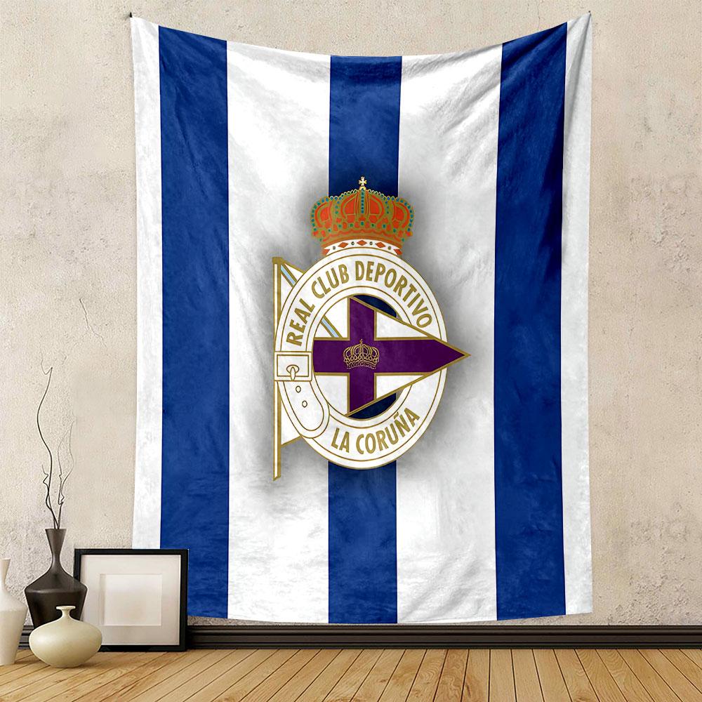 "Real Club Deportivo Emblem Design" Patterned tapestry home decor, suitable for bedroom and living room, gift