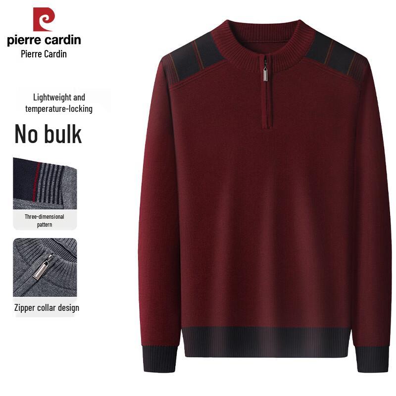 Pierre Cardin Men's Autumn Round Neck Thick Knit Sweater