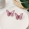 Корейский ретро простая девушка бабочка серьги-гвоздики дикие маленькие серьги для женщин модные ювелирные изделия серьги