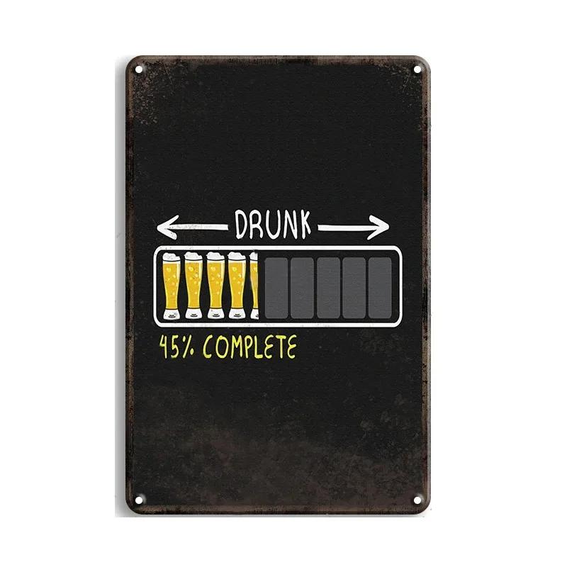 Винтажные приветствия, пиво, коктейль, жестяные вывески, декор, плакат, металлические вывески, настенная жестяная тарелка, живопись, человек, пещера, бар, кафе, художественные таблички, украшение