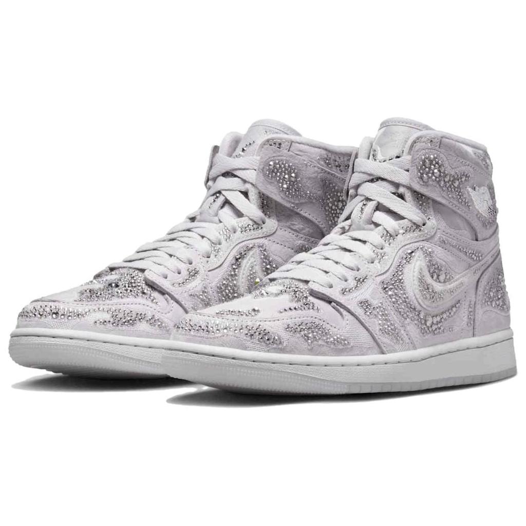 Jordan 1 Ретро Высокие OG Swarovski Vast Grey Женские HF6248-002
