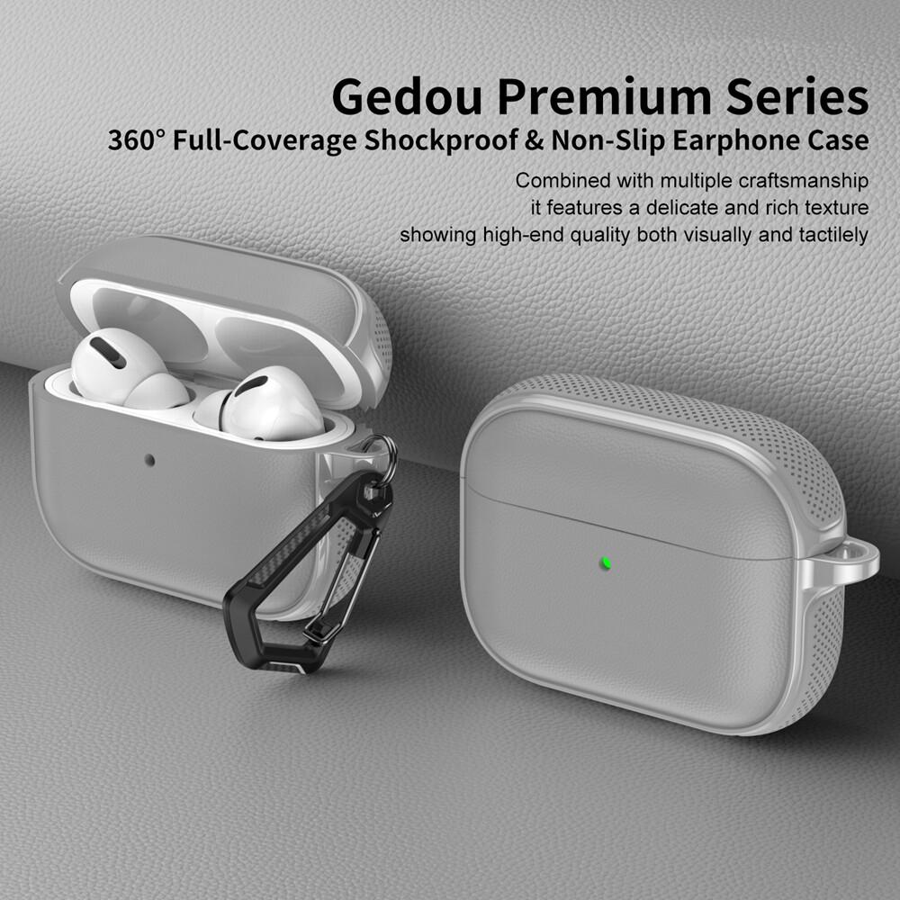 KEYSION Чехол для наушников AirPods Pro 3 2 Кожаная текстура Мягкий ТПУ Силикон С крючком Ударопрочный Чехол для наушников для AirPods 4
