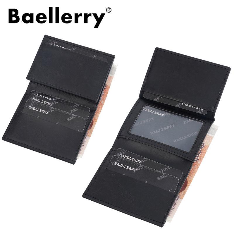 Baellerry Мужские кошельки-трифолды Винтажный дизайн Визитница Короткий кошелек Отделения для денег GZW