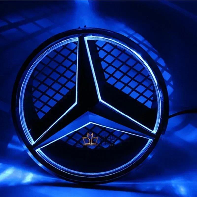 DCGO2 Car Front Emblem Grill Light Led Grille Badge for Mercedes Benz W166 W176 W204 W207 W212 W218 W245 W251 W463 Auto Accessories