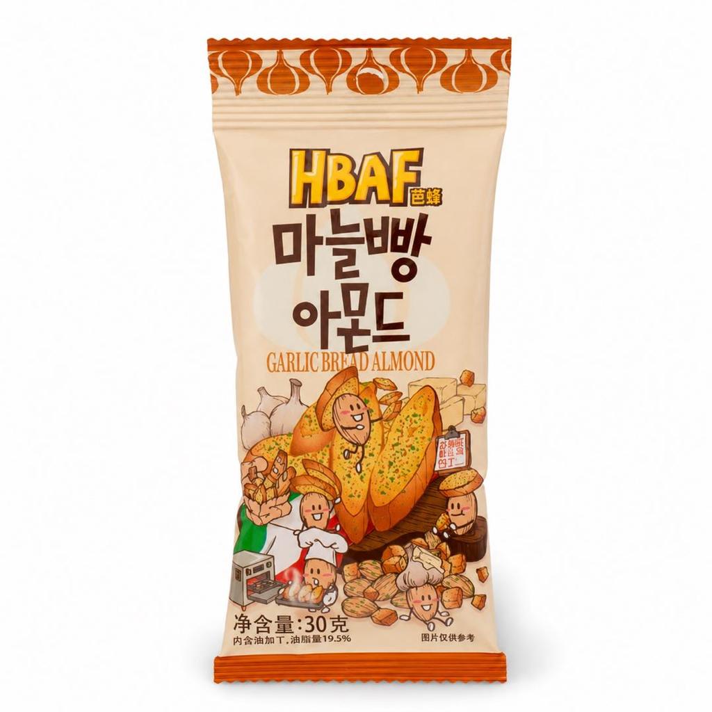 HBAF МИНДАЛЬ СО ВКУСОМ ЧЕСНОЧНОГО ХЛЕБА 30г