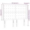 VidaXL Headboard with Ears Light Grey 147x16x118-128 Cm Fabric3120012