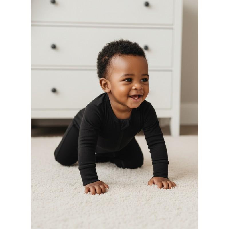 Baby Romper Bamboo Fiber Zip Sleepwear Newborn Thin Style