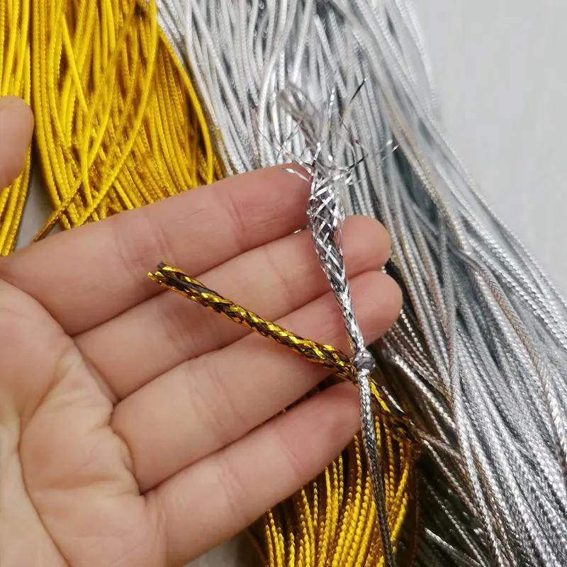 Wholesale Gold Silver Thread Gift Wrap Strings for Christmas Balls Pendents Ropes DIY Jewelry Making Price Tags Hanging Threads